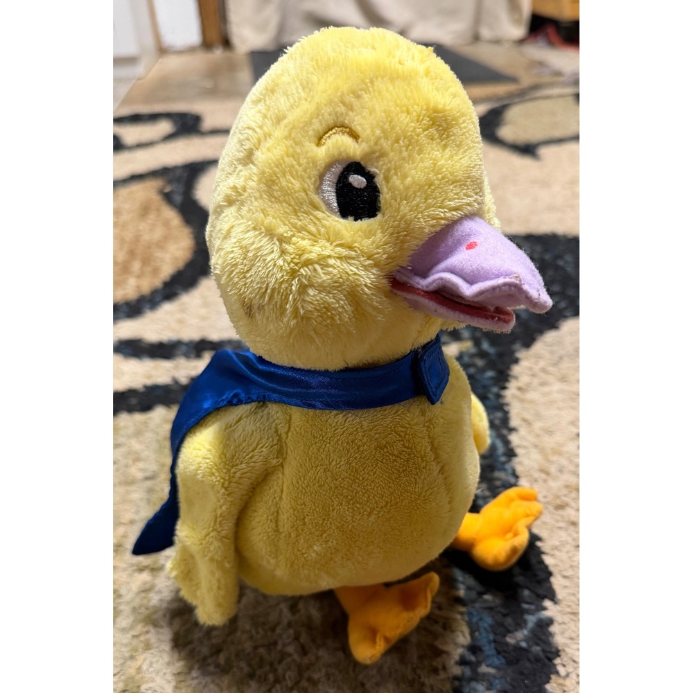 Nickelodeon Wonder Pets Ming-Ming Duckling Plush Yellow Duck Blue Cape 2011 Toy